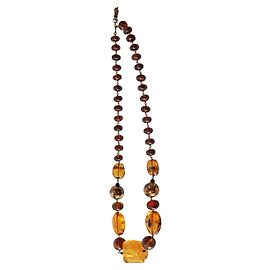 Autre Marque Pellini long resin necklace with amber effect Multiple colors