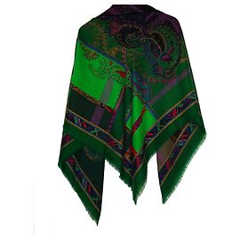 LEONARD PARIS WOOL E SEDA PAREO SHAWL Multicor