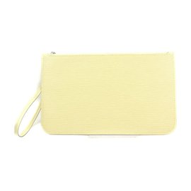 Louis Vuitton-Bolsa de pulso Vanilla Epi Couro Neverfull Pochette-Outro