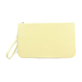 Louis Vuitton-Vanilla Epi Leather Neverfull Pochette Wristlet Bag-Other