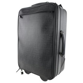 Fendi-Black Monogram FF Zucca Rolling Luggage Trolley-Other