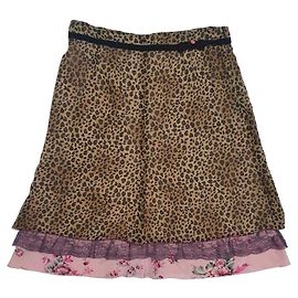 Autre Marque Falda Orwell de seda con estampado de leopardo Multicolor Estampado de leopardo