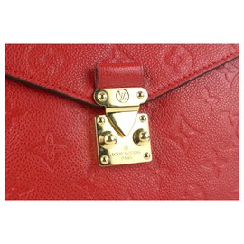 Louis Vuitton-Red Empreinte Cerise Leather Monogram Pochette Metis Bag-Other