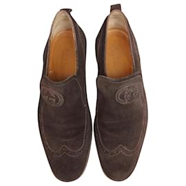 Gucci-gucci p loafers 42-Dark brown