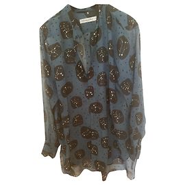 Dior Classic Tonic Blue Silk Tunic Blue