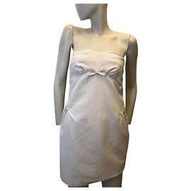 Robe bustier Twin Set en coton blanc Blanc