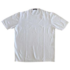 Weißer Baumwollpullover Kurze Ärmel Adolfo Dominguez T. L-XL Weiß