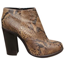 Botines Lanvin en pitón p 38 Nueva condición Marrón claro