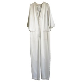 GIVENCHY Mono de seda blanco T36 Neuve Blanco