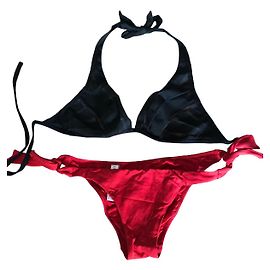 La Perla Badebekleidung Schwarz Rot