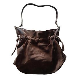 Borsa Longchamp in nubuck marrone scuro Marrone scuro