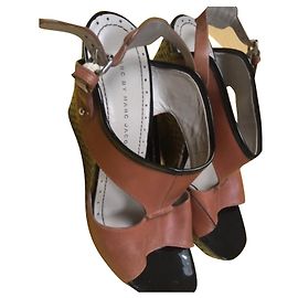 Mule con zeppa Marc Jacobs in pelle marrone Taglia 38 Marrone