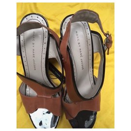 Marc Jacobs-Wedges Maultiere-Braun