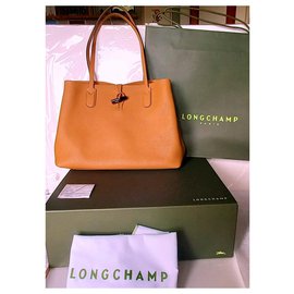 Longchamp-Bolsa Roseau Longchamp-Caramelo
