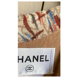 Chanel-Chanet langes Kleid-Mehrfarben