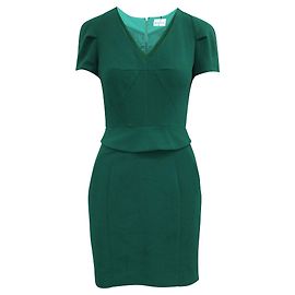 Reiss Green V-neck Dress Green