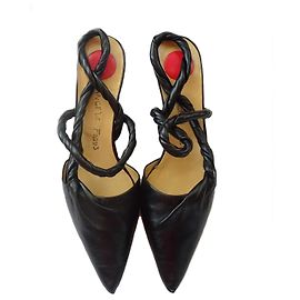 Autre Marque ANGELO FIGUS SOFT LEATHER HANDMADE PUMPS Black