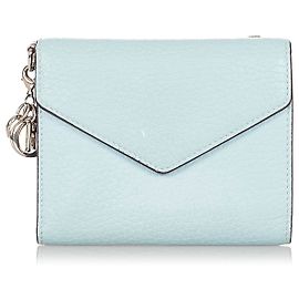 Portafoglio in pelle Dior Diorissimo Envelope blu Blu Blu chiaro