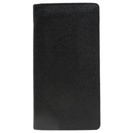 Louis Vuitton-Louis Vuitton Black Taiga Brazza Wallet-Black