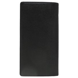 Louis Vuitton-Louis Vuitton Black Taiga Brazza Wallet-Black