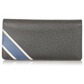 Louis Vuitton-Louis Vuitton Black Taiga Brazza Wallet-Black,Multiple colors