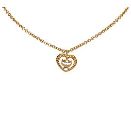MCM Gold Heart Pendant Necklace Golden