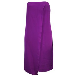 Jil Sander Robe bustier violette Rose