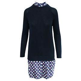 Carven Robe chemise multicolore Bleu Bleu Marine