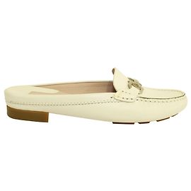 Salvatore Ferragamo Dunia Loafer in gebrochenem Weiß Weiß Roh