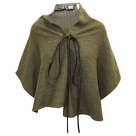 Dkny Vintage Wool Poncho Brown