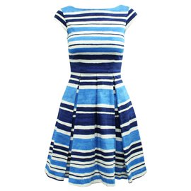 Kate Spade-Blue Striped Dress-Blue