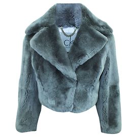 Calvin Klein Chaqueta de piel de conejo Gris