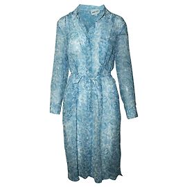 Bimba & Lola Blue Print Dress with Belt Blue