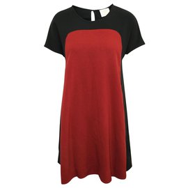 Kate Spade-Red and Black Shift Dress-Red