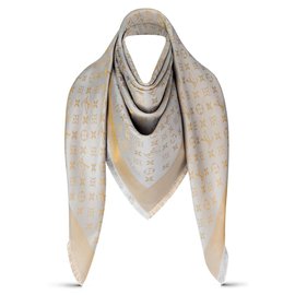 Louis Vuitton Lenços Bege Cinza
