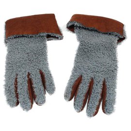 Hermès-Hermès Gloves-Brown,Grey