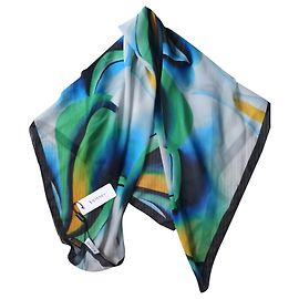 Sciarpa in chiffon di seta Vionnet 90x90 cm Multicolore