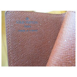 Louis Vuitton-Porta-cartão monograma em tela.-Marrom