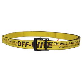 Off White ceinture à boucle industrielle pour hommes Jaune