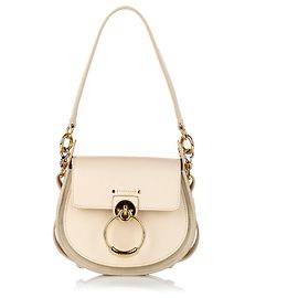 Chloé Chloe White Small Tess Leather Satchel Branco