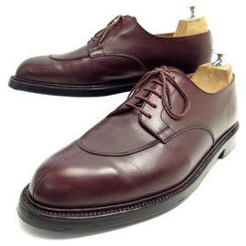 JM Weston-JM WESTON DERBY HALF HUNTING SHOES 598 Burgundy leather 10E 44 Wide 44.5-Dark red