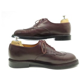 JM Weston-JM WESTON DERBY HALF HUNTING SHOES 598 Burgundy leather 10E 44 Wide 44.5-Dark red