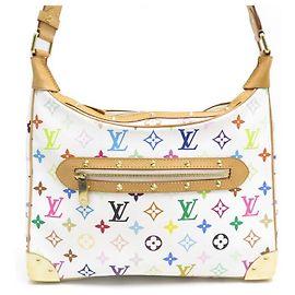 SAC A MAIN LOUIS VUITTON BOULOGNE EN TOILE MONOGRAM MURAKAMI HAND BAG Blanc