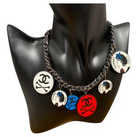 Chanel-Necklaces-Black,White,Red,Blue