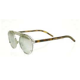 Christian Dior Homme Diorgenese GK/ZDC Silver Metallic Frame Mirror Lenses Silvery