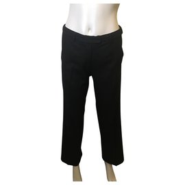 Armani Jeans-straight legged trousers-Black