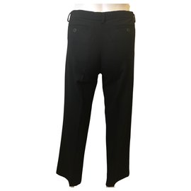 Armani Jeans-pantalones de pierna recta-Negro