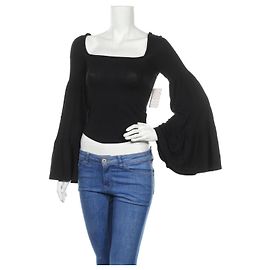 Free People Blouse Top Black XS Black