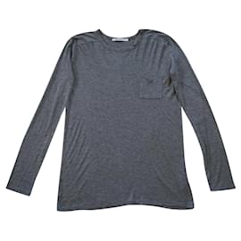 Pull Alexander Wang Gris en Jersey à Manches Longues Gris