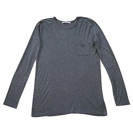 Suéter Alexander Wang Cinza de Jersey de Manga Comprida Cinza